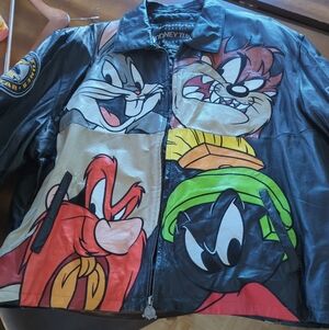 Vintage Looney Tunes Leather Jacket
